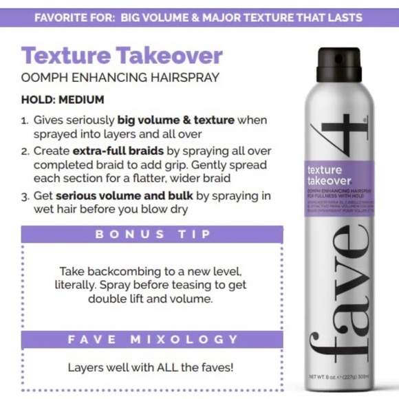 Fave4 Texture Takeover Hairspray - Picture 3 of 6